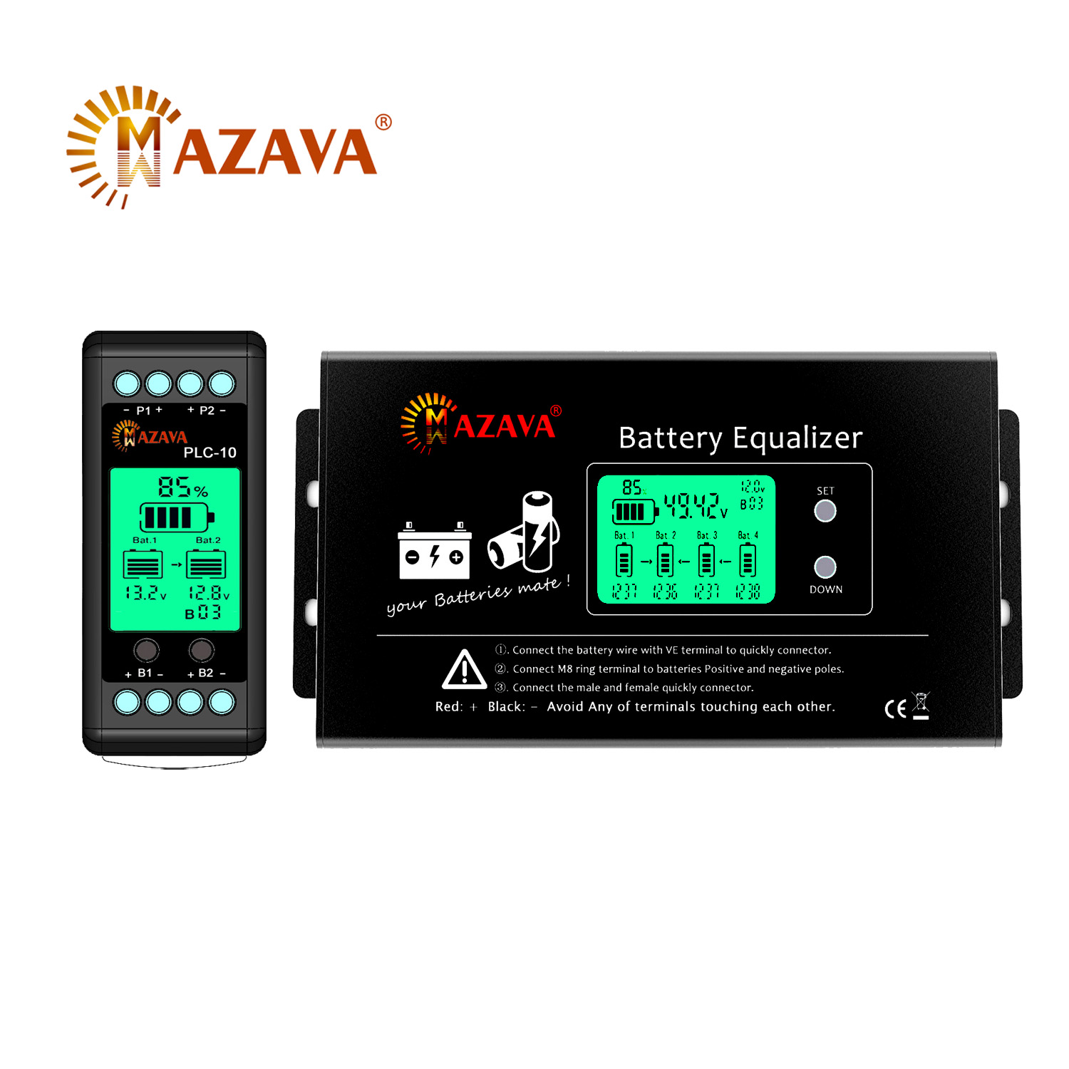 Battery Equalizer Balancer - MAZAVA PLC-10 HX02 แบตเตอรี่ Balancer 2S