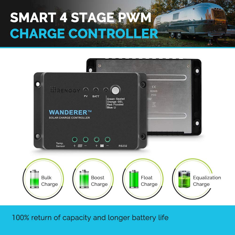 ตัวควบคุมการชาร์จพลังงานแสงอาท - Renogy Controller Wanderer บทวิจารณ์และราคา