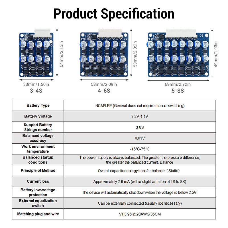 3A ตัวปรับสมดุลแบตเตอรี่แบบแอค - Battery Equalizer Balancer บทวิจารณ์และราคา